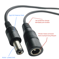 Câble d'extension d'alimentation personnalisé avec connecteur DC, cordon de charge mâle-femelle, adaptateur 5V 9V 12V, faisceau de câbles ODM OEM