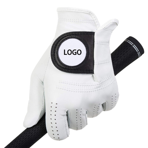 Guante de <span class=keywords><strong>Golf</strong></span> Blanco Premium para Hombre, de Cuero Cabretta, Transpirable y Suave, para <span class=keywords><strong>Mano</strong></span> Izquierda, con Logotipo Personalizado - Product Image 4