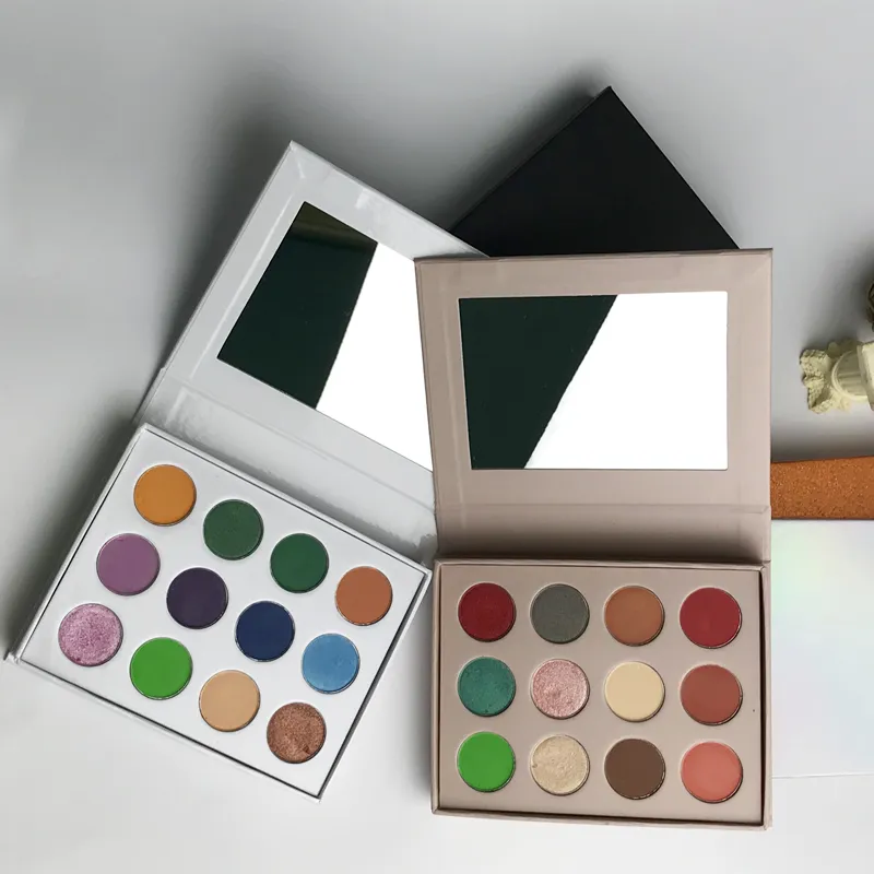 Marca própria Fabricantes Atacado Portátil Cosméticos Vegetarianos Cosméticos Eyeshadow Palette Natural Shimmer Pó Impermeável