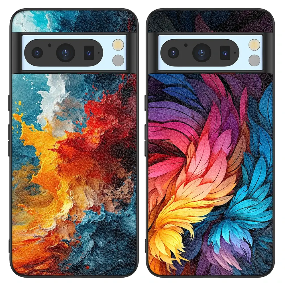 Back Cover Leather Case for Google Pixel 4 XL 4A 5 5A 5G 6 Pro 6A 7 Pro 7A 8 Pro 8A High Quality with Color Paint Image Print