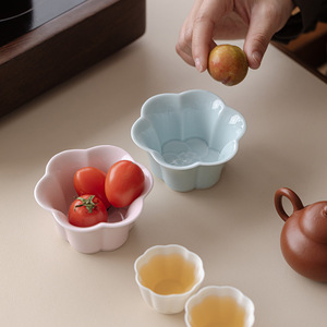 <b>Ceramic</b> Fruit <b>Plate</b> Flower Shape Porcelain Small Tea Snack Dish Household Dessert Pastry <b>Plate</b> Party Use - Product Image 4