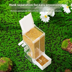 Solid Tiger Skin Peony Xuan Feng Plastic Anti-Scatter Anti-Splash Automatic <strong>Bird</strong> Feeder Eco-Friendly for <strong>PEANUTS</strong> Parrot External - Product Image 2