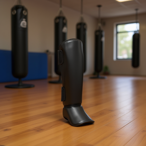 Protège-tibias HB SPORT en cuir PU durable pour la boxe et l'entraînement en arts martiaux - Product Image 2