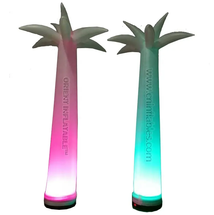 Orient-palmera inflable de 5m de altura, iluminación LED colorida, árbol suave de aire