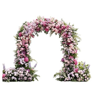 Toile de fond florale incurvée romantique pour la photographie de couple, les photos de groupe de mariage et la décoration de scène de mariage - Product Image 6