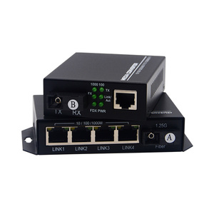 96W 100Mbps CCTV in <span class=keywords><strong>fibra</strong></span> <span class=keywords><strong>ottica</strong></span> 4 porte PoE con connettore SC per sistemi di videosorveglianza ad alta velocità - Product Image 6