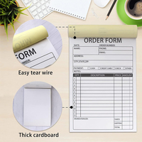 Livres de reçus personnalisés Carnet de reçus autocopiant format de poche avec copies Bloc-notes de copie carbone 6x2.8 pouces pour boutique d'affaires