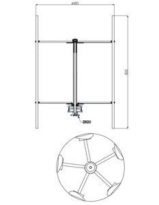 Sistema de Generación de Energía Eólica de 10kw 20kw Conectado/Desconectado a la Red - Product Image 1