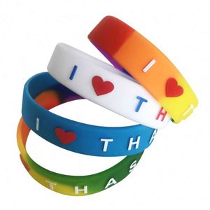 สายรัดข้อมือยางโลโก้สีสันสดใสสำหรับการตลาดและงานอีเว้นท์ - Product Image 4