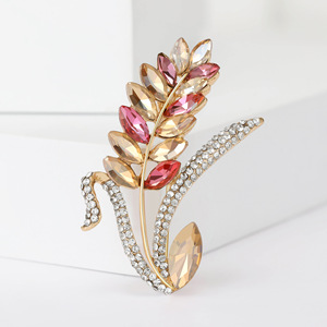 Espumante Rhinestone Orelha de Trigo Broches para Mulheres Unisex Botânico Pins Casual Acessórios Do Partido Presentes (BR168) - Product Image 1