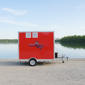 Remolque de Comida Móvil con Refrigerador, Carrito de <span class=keywords><strong>Hot</strong></span> Dogs Resistente a la Oxidación para Venta de Aperitivos al Aire Libre - Product Image 2