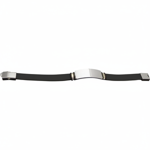 Bracciale in Acciaio Placcato Oro e Nero con Perle di Agata e Diamanti, Stile Religioso di Tendenza per Matrimoni, Anniversari, Feste o Regali - Product Image 2