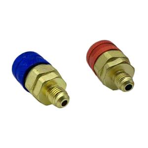 Conector de Manómetro para Refrigerante R134a, Acoplador Rápido Azul y Rojo de Metal, Alta y Baja Presión, Accesorio de Carga para Aire Acondicionado Automotriz - Product Image 1