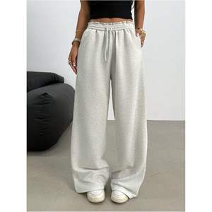 กางเกงวอร์มขายาวทรงหลวมเอวยางยืดสำหรับผู้หญิง มีเชือกผูกเอว มีกระเป๋า ผ้าคอตตอนเทอร์รี่ระบายอากาศได้ดี - Product Image 3