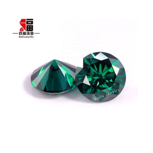 Baifu เครื่องประดับราคาโรงงานรอบหลวมสีเขียวเข้ม Moissanite หิน - Product Image 3