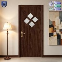 Portes en bois haut de gamme personnalisables pour espaces contemporains avec verre stratifié PVC