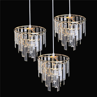 Lustre en forme de grande roue à 3 têtes, moderne, en acrylique et en fer, pour la décoration de mariages, de fêtes, d'hôtels et de salles de banquet