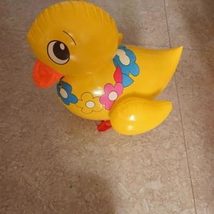 Jouet de canard gonflable avec roues et corde à tirer pour enfants, jouet en plastique PVC unisexe de 2 à 4 ans - Product Image 3