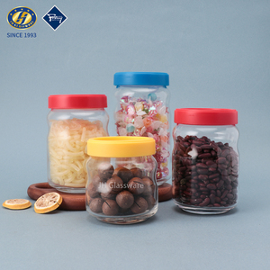 ราคาขายส่งจากโรงงาน ขวดโหลแก้วทรงกลมสำหรับเก็บน้ำผึ้งหรือแยม ใช้ซ้ำได้ ขนาด 450 มล. 700 มล. 900 มล. - Product Image 1