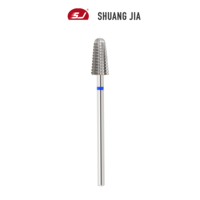 Forets coniques SHUANGJIA 13 mm à coupe droite en carbure de tungstène professionnels certifiés ISO/CE pour le retrait des ongles et la manucure gel souple