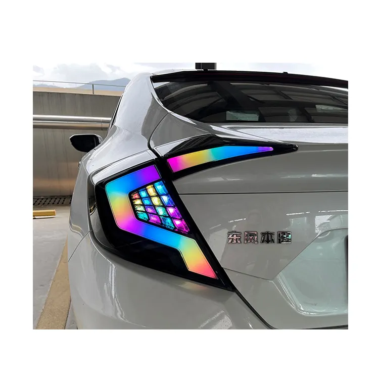 Zhengwo заводской Автомобильный задний фонарь для Honda Civic 2016-2021 с функцией мигания аксессуары для задней лампы DRL замена на заказ
