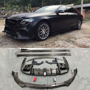 Bộ body kit sợi <span class=keywords><strong>carbon</strong></span>: Cản trước, khuếch tán sau, cánh gió, ốp sườn xe cho <span class=keywords><strong>Benz</strong></span> E Class W213 E200 E300 E320 E63 AMG 2017-2019 - Product Image 1