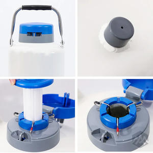 Recipiente de presión de aleación de aluminio Vertical LN2 Cryo 10L, tanque de nitrógeno líquido, deshidratador de baja temperatura para transporte de muestras congeladas - Product Image 6