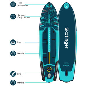 Skatinger OEM 釣り用SUP ドロップステッチ サーフィン インフレータブル スタンドアップパドルボード フィッシング パドルボード 魚釣り用サーフボード - Product Image 3