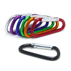 D Ring Shape Buckle Hook Clip Tools Snap Key Ring Outdoor Climbing Accessories Camping Keychain Metal Aluminum Keyring Carabiner