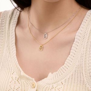 Dylam 5A Cubic Zirconia Alphabet <b>Pendant</b> Necklaces Charms Women -H- <b>Initial</b> Letter Link Chain Necklace 2 Colors 45cm New Design - Product Image 2