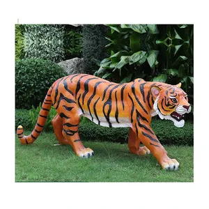 รูปปั้นเสือขนาดเท่าตัวจริงสำหรับตกแต่งสวนสาธารณะหรือสวนสัตว์  ทำจากเรซิ่นและไฟเบอร์กลาส ขายส่ง - Product Image 1