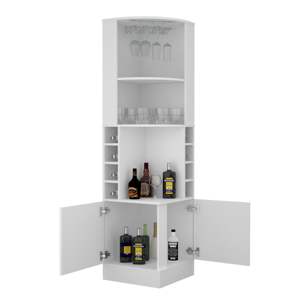Mueble Bar Moderno Db con Capacidad para Ocho Botellas y Dos Estantes Abiertos para Uso en el Hogar, Construcción en Madera, Diseño Duradero - Product Image 5