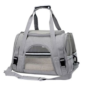 Sac de transport pour animaux de compagnie Wu en tissu Oxford respirant, pliable, petit format, sac de voyage pour animaux de compagnie à porter en bandoulière - Product Image 1