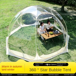 เต็นท์ปิคนิคทรงกลมโปร่งใสแบบพกพากันน้ำกันลมที่กำบังทันทีสำหรับชายหาดสวนและตั้งแคมป์ - Product Image 2