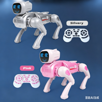 Robot chien jouet pour enfants 2.4G intelligent IA programmable télécommandé, simulation d'animal électronique, cadeau en gros