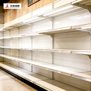Estanterías Metálicas de <span class=keywords><strong>Pared</strong></span> para Supermercados, Fabricadas por Jiushun, con Certificación CE, de Una Sola Cara, para Exhibición en <span class=keywords><strong>Pared</strong></span> - Product Image 1