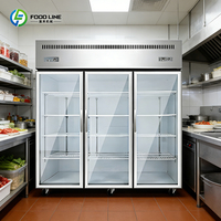 Vitrine Réfrigérée Commerciale à Faible Consommation d'Énergie, Verre Anti-Buée pour une Visibilité Claire Toute la Journée