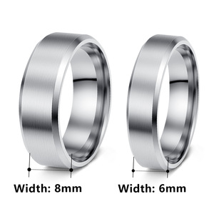 Meistverkaufter 8MM Matt Edelstahl Herrenring INS-Style Schlichter Trendiger Herrenring - Product Image 4