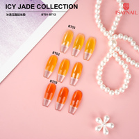 Gel Constructeur pour Extension d'Ongles, Fort, Dur, UV, Longue Durée, Couleur Unie, Collection Ice Jade