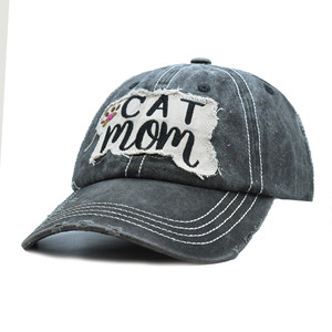 Gorra de Béisbol Bordada con Diseño de Mamá de Gatos Blancos, Ajustable, Unisex, de 6 Paneles, Informal, con Parche Frontal de Hilo de Algodón - Product Image 5