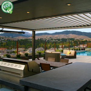 Auvent de pergola à toit rétractable motorisé bioclimatique écologique - Product Image 1