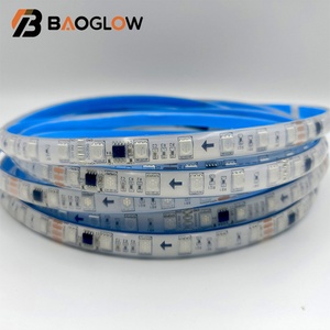 ไฟ LED กันน้ำ IP68 แบบเส้นสี่เส้น สีรุ้ง 24V 12V RGB SMD5050 60led/m แผงวงจร PCB ขนาด 10 มม. ไฟ LED อัจฉริยะ ขายส่ง - Product Image 3
