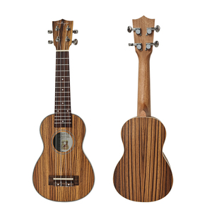 Ukelele de Madera de Zebrano de 21 y 23 Pulgadas, Soprano, Acabado Mate, Madera Exótica Hawaiana, Guitarra Pequeña, Venta al Por Mayor - Product Image 2