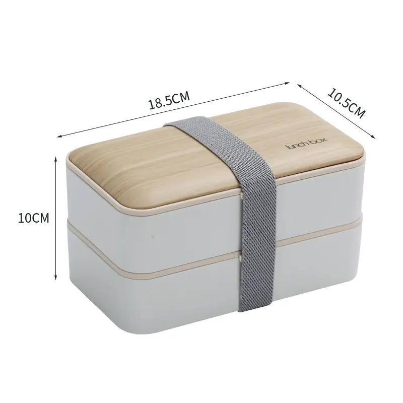 Bundle Divider Salad Box Bento Box Lunch Box Japanese Style 2 Layer Food Containers with Utensils