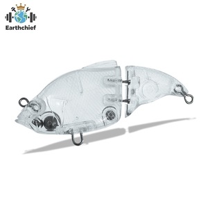 Leurre de pêche <span class=keywords><strong>Vatalion</strong></span> flottant non peint, corps de leurre articulé vibrant de 70 mm et 7,9 g pour la pêche au brochet et au bar - Product Image 1