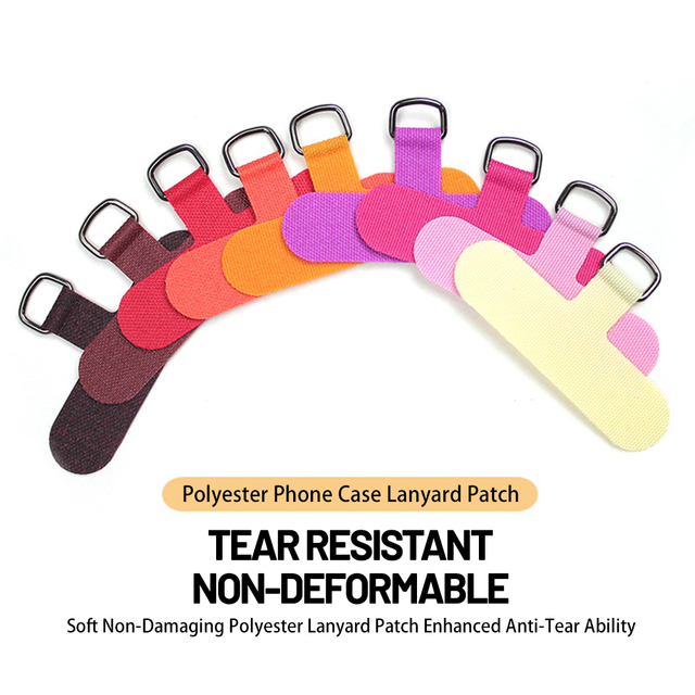 Versatile PU Flexible Phone Tether Tab Lanyard Patch Detachable Fixed Clip Soft Thin Strap Phone Case Colorful Crossbody Usage
