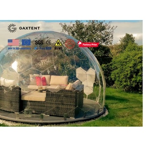 Dôme rond clair Igloo extérieur de luxe Connecteurs géodésiques sans cadre en polycarbonate Dôme en verre <span class=keywords><strong>pour</strong></span> <span class=keywords><strong>dormir</strong></span> 2 personnes Camping - Product Image 2