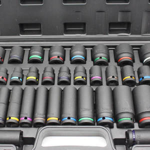WZAUTO – Kit d'outils de réparation automobile 35 pièces, jeu de douilles à chocs profondes 1/2 po de haute qualité VKT4056, jeu de douilles à chocs profondes métriques - Product Image 2