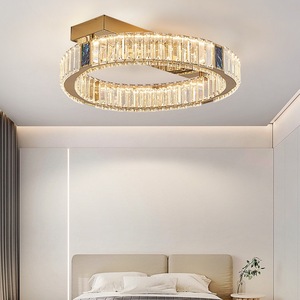 Moderno de lujo de cristal redondo Interior accesorios colgantes luz colgante de techo Led lámpara Plafond para la decoración del hogar - Product Image 5