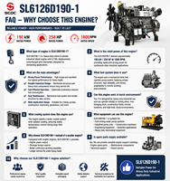 Motor Diésel Original WEICHAI Deutz SL6126D90-1 de 190 kW, 258 HP, 6 Cilindros, Refrigerado por Agua, Turboalimentado, para Bomba de Agua Diésel